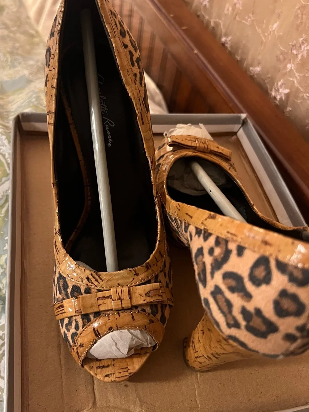 Brand new in box  Charlotte Russe Leopard Print  pumps size 6